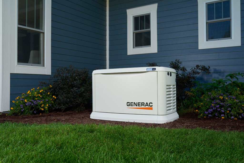 Genarac generator installed outside of a home