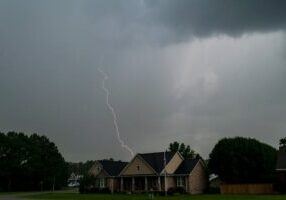 home in lightning storm